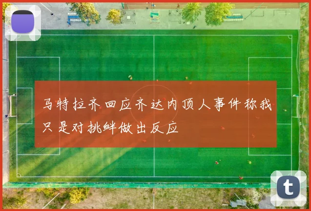 马特拉齐回应齐达内顶人事件称我只是对挑衅做出反应